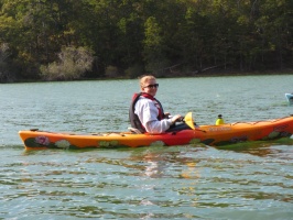 Kris kayaking at Cliff Pond IMG 4039
